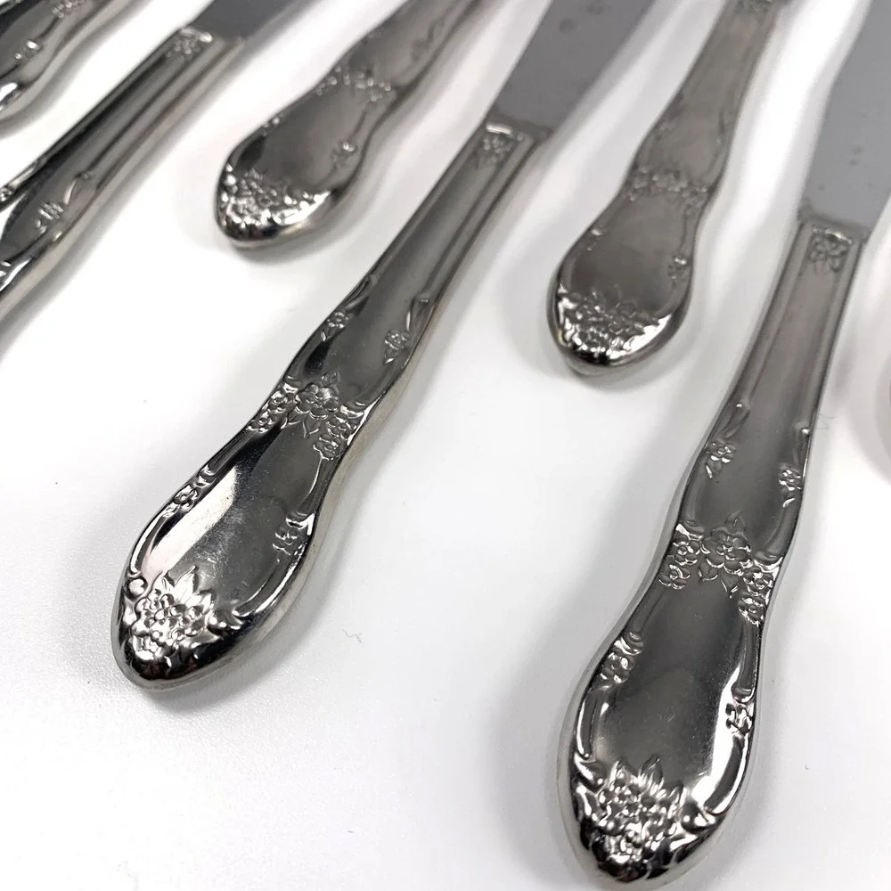 62pc Oneida Wm A Rogers Stainless Flatware - Fenway Daydream Forks Spoons Knives